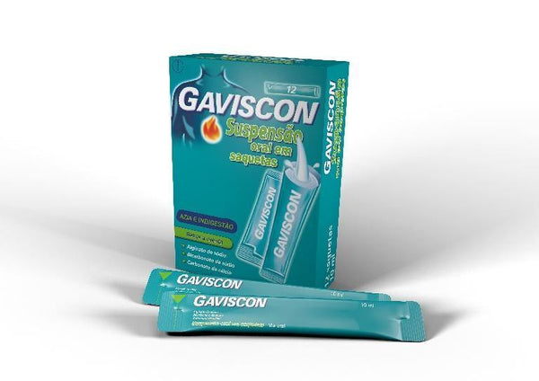 Gaviscon x 12 susp oral saq - Farmácia Saldanha