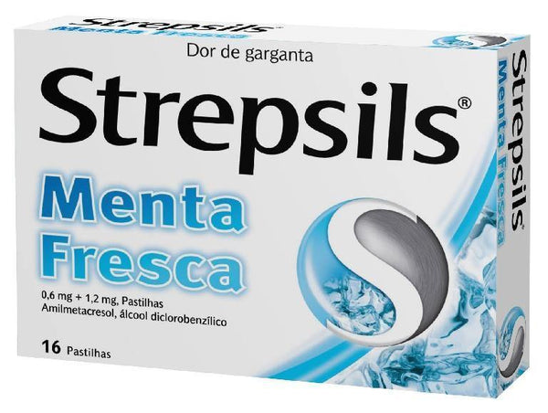 Strepsils Menta Fresca, 1,2/0,6 mg x 16 pst - Farmácia Saldanha