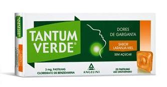 Tantum Verde Laranja-Mel Sem Açucar, 3 mg x 20 pst - Farmácia Saldanha