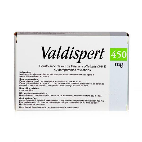 Valdispert, 450 mg x 40 comp rev - Farmácia Saldanha