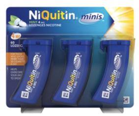 Niquitin Menta, 4 mg x 60 comp chupar - Farmácia Saldanha