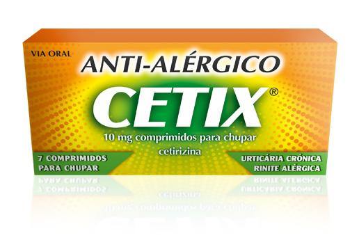 Cetix, 10 mg x 7 comp chupar - Farmácia Saldanha