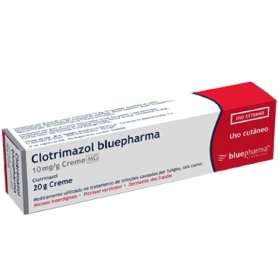 Clotrimazol Bluepharma MG, 10 mg/g x 1 creme bisnaga - Farmácia Saldanha
