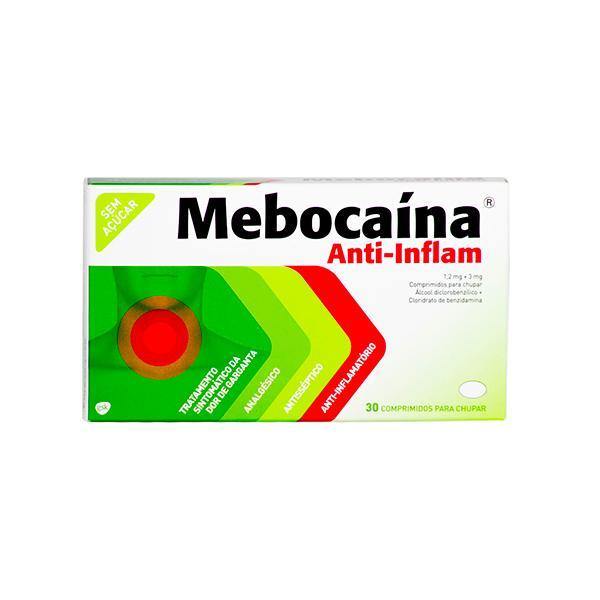 Mebocaína Anti-Inflam, 1,2/3 mg x 30 comp chupar - Farmácia Saldanha