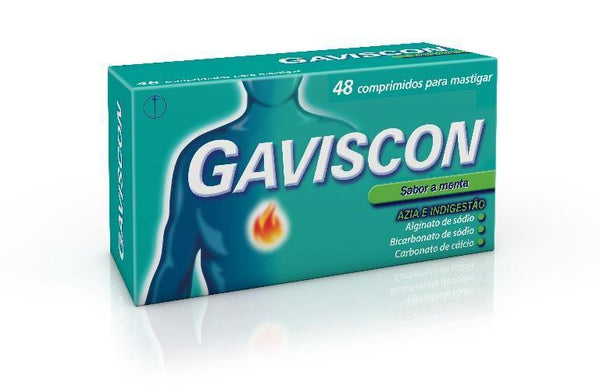 Gaviscon, 250/133,5/80 mg x 48 comp mast - Farmácia Saldanha