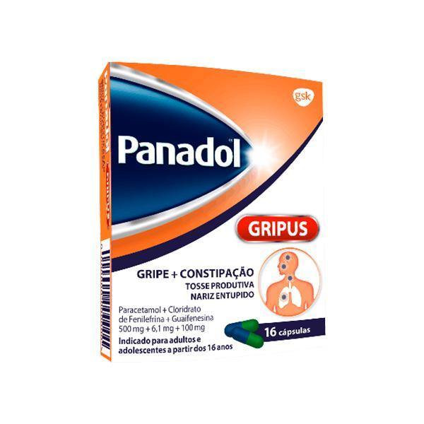 Panadol Gripus, 500/6,1/100 mg x 16 cáps - Farmácia Saldanha