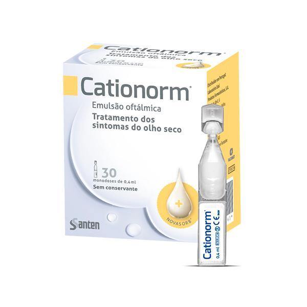 Cationorm Colirio Emul Monod 0,4 Ml X30 - Farmácia Saldanha