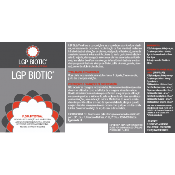 LGP Biotic Caps x 30 cáps dura - Farmácia Saldanha