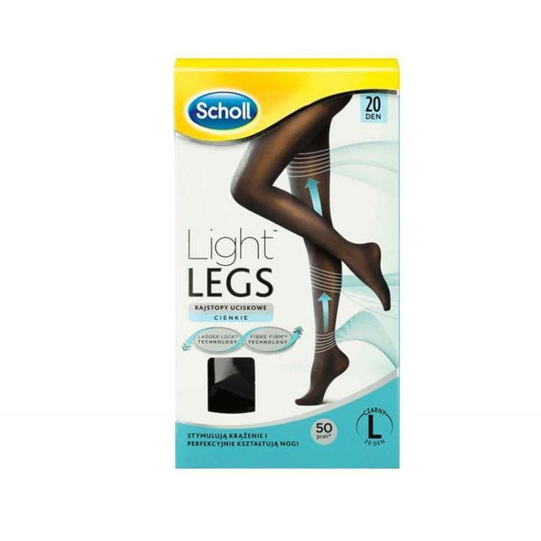 Scholl Light Legs Coll Comp 20den L Preto - Farmácia Saldanha